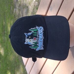 NBA Minnesota Timberwolves US Bank Embroidered Strap-on Cap Hat Black Blue